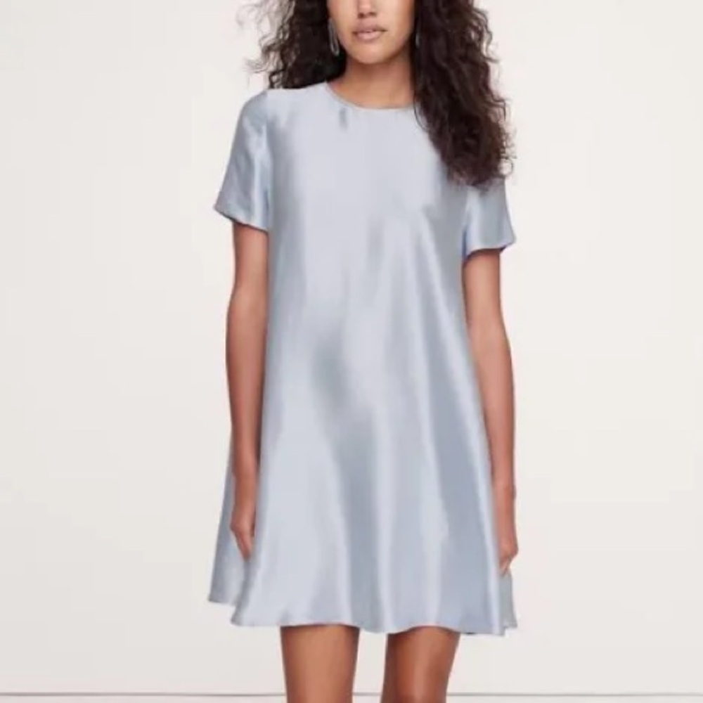 Banana Republic Light Blue Satin Dress
